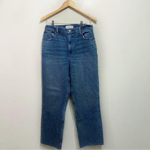 Abercrombie & Fitch 90s Ultra High Rise Jeans Size 29 Curve Love Medium Wash - Picture 2 of 13